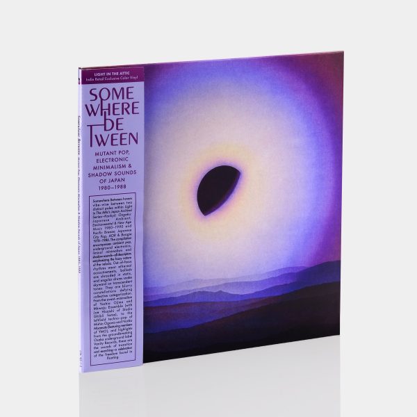 Somewhere Between: Mutant Pop, Electronic Minimalism & Shadow Sounds Of Japan 1980-1988 2xLP Purple Cornetto Vinyl Record For Sale - Image 2
