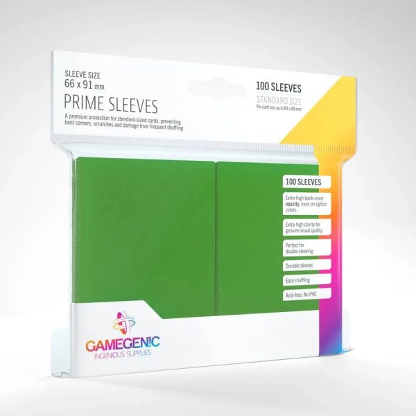 Gamegenic: Sleeves - Green Prime For Sale